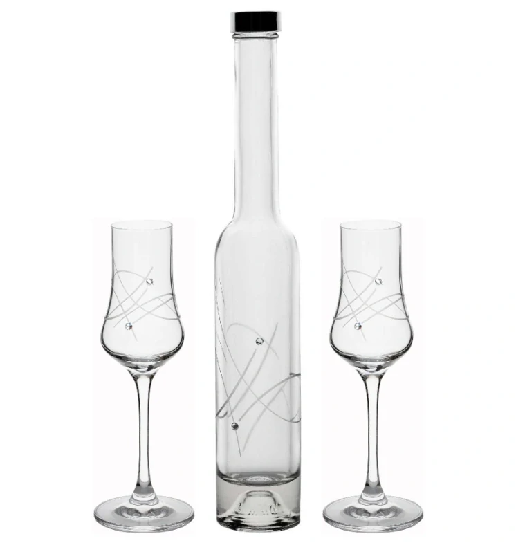 SET Platina + Grappa 100ml 27181 Swarovski Crystals (1+2KS)
