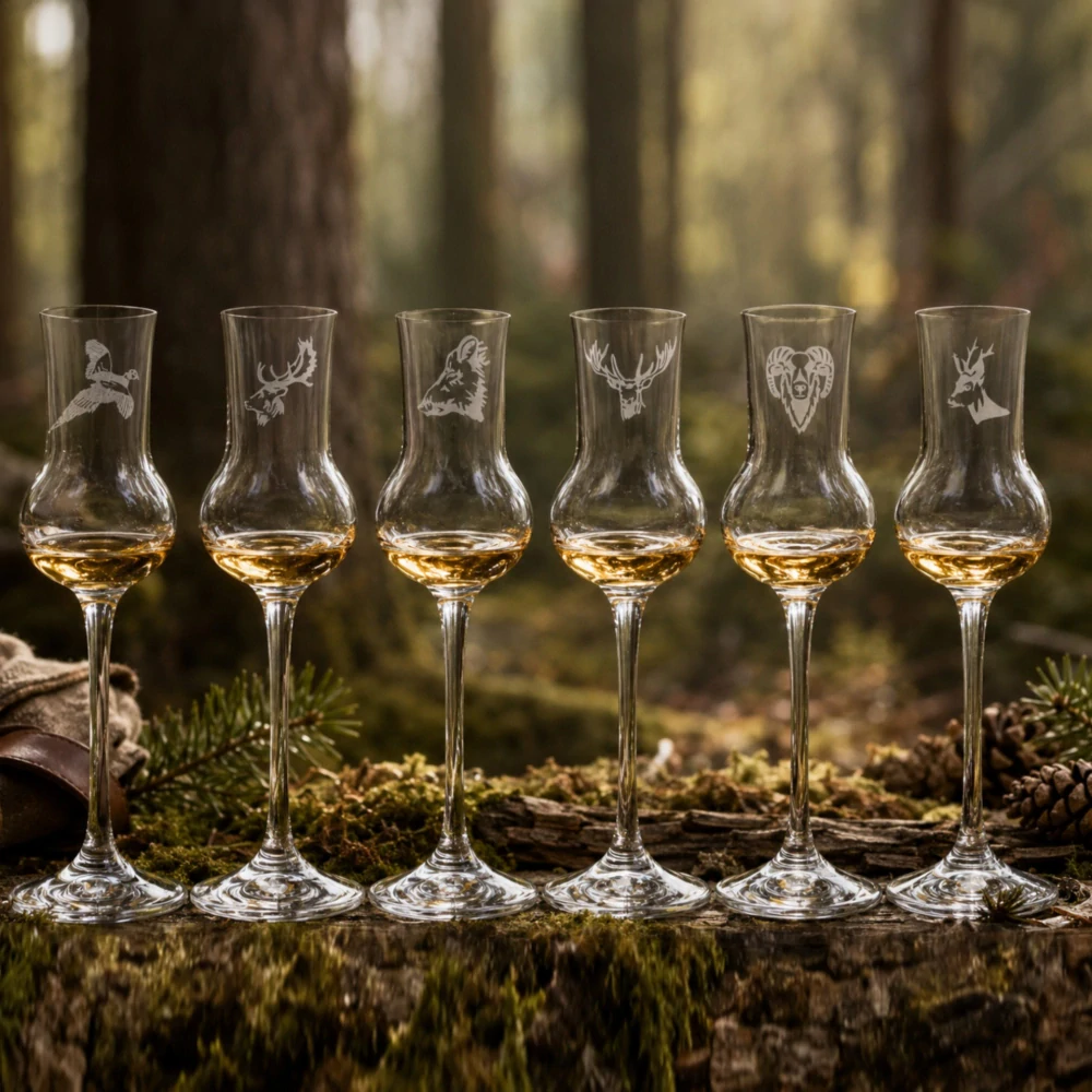 Poháre Grappa 70ml HUNTER / LOVEC (6ks)