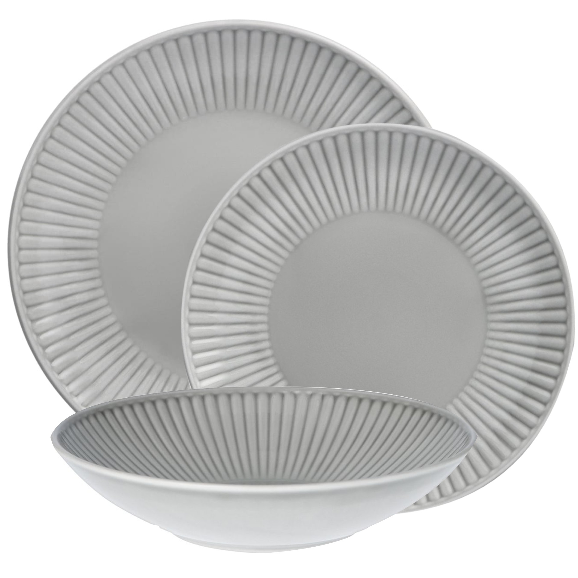 Tanierová súprava DALIA GREY 18D pre 6 os.