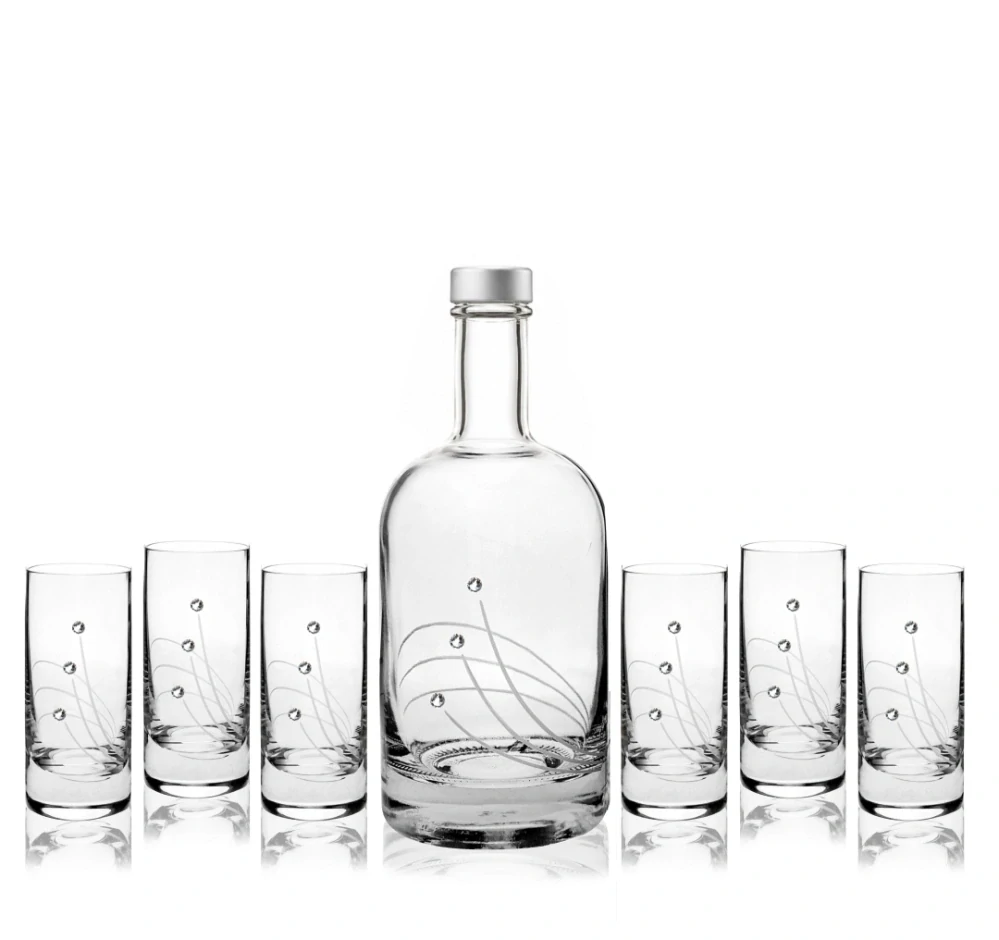 Darčeková súprava fľaša 500 ml s pohárikmi Crystals 30538