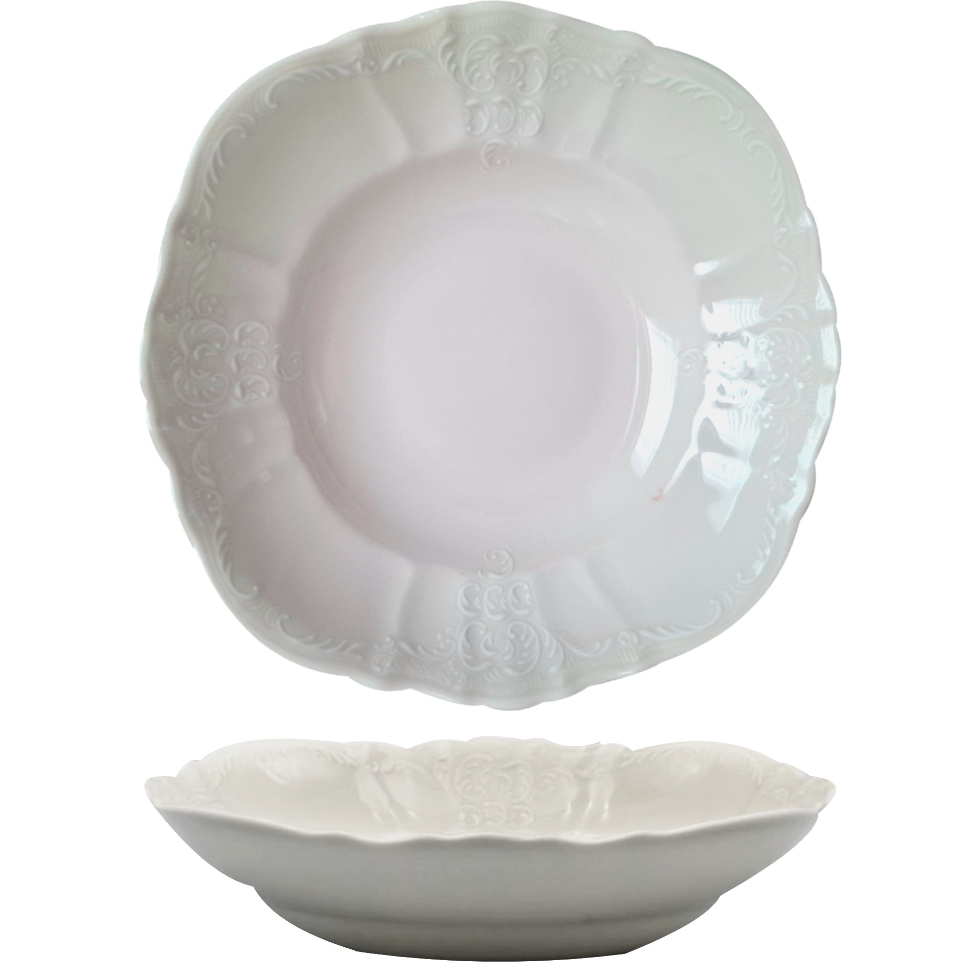BERNADOTTE - Kompót. misa 23cm  II.A., slonová kosť 