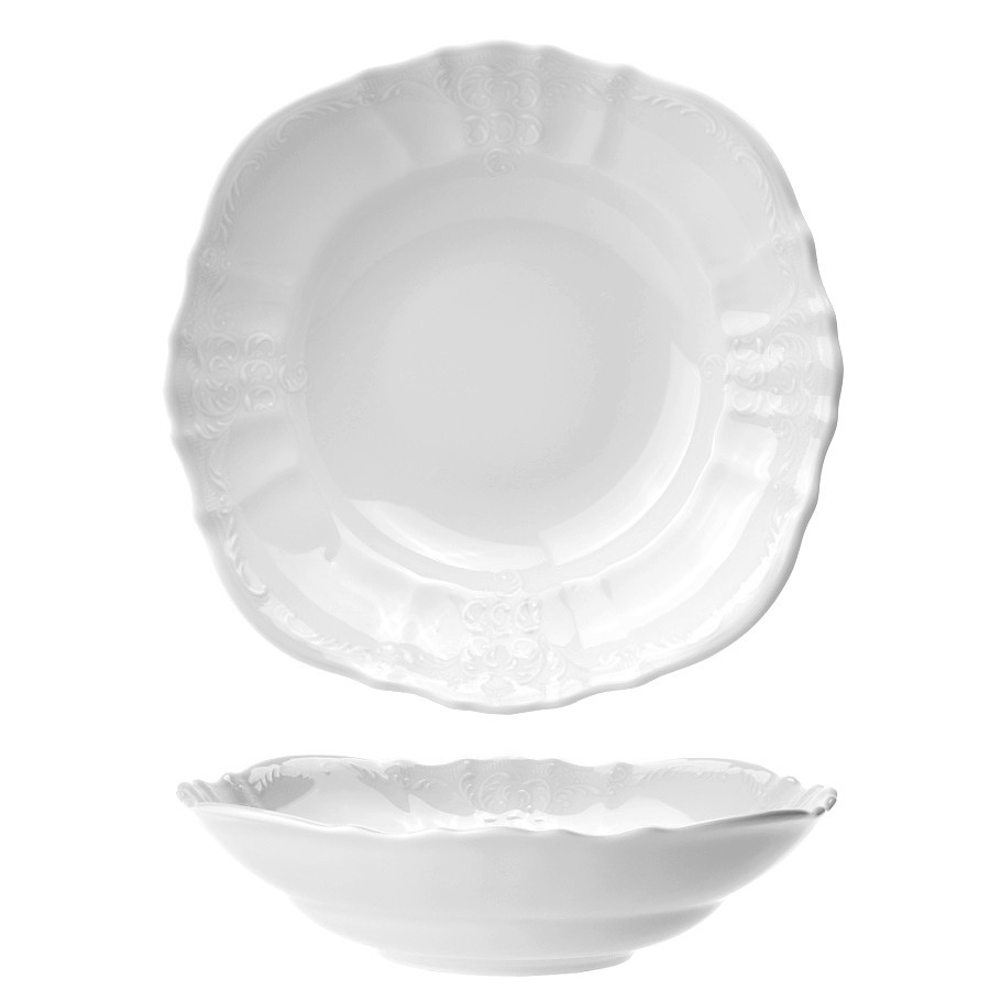 BERNADOTTE - Kompótová misa 23 cm, biela, II.A