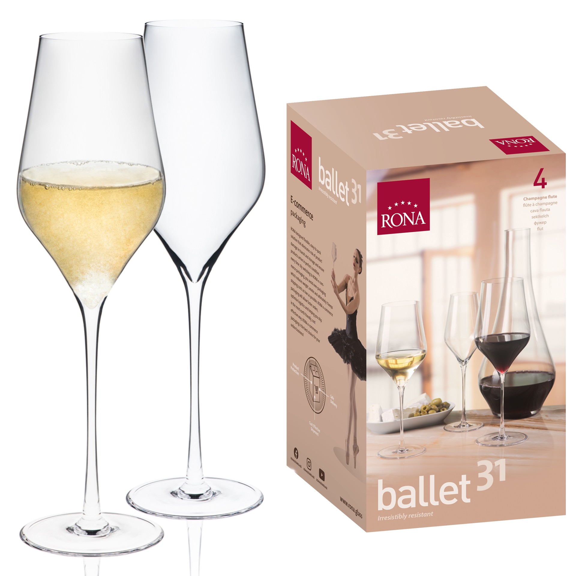 Pohár na sekt Ballet 310ml (4KS)