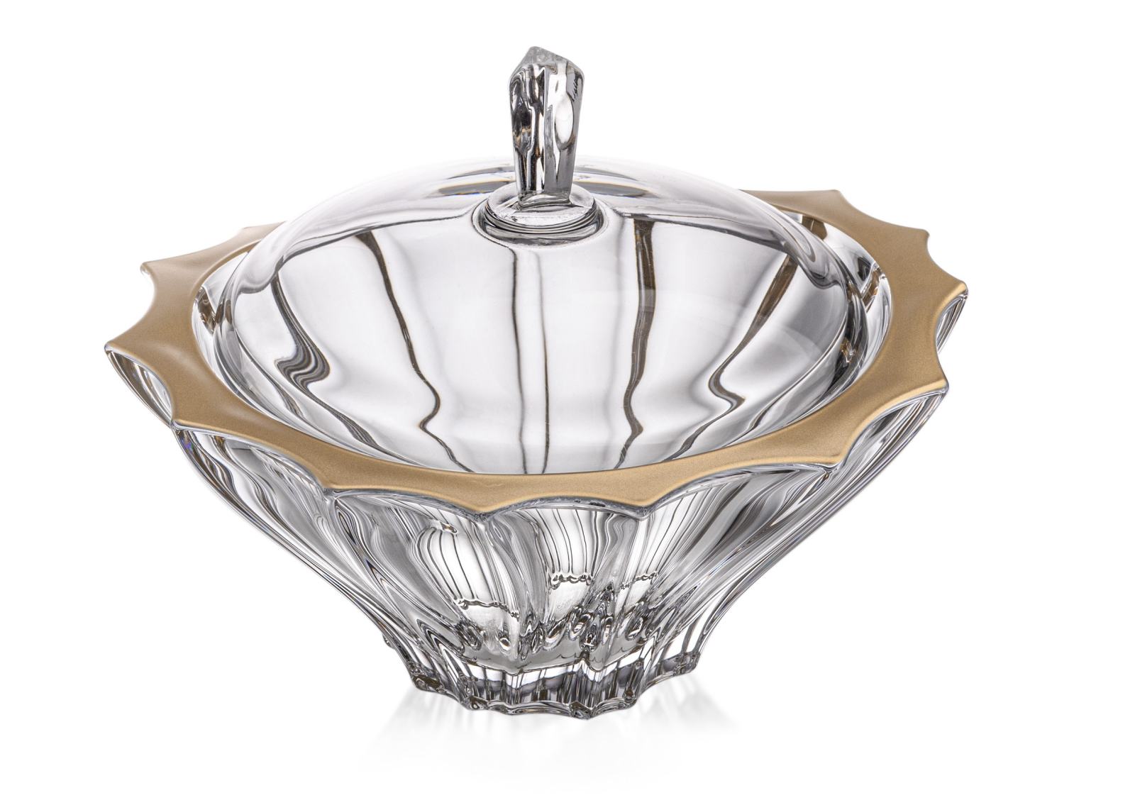 Aurum Plantica dóza 22 cm so zlatým okrajom