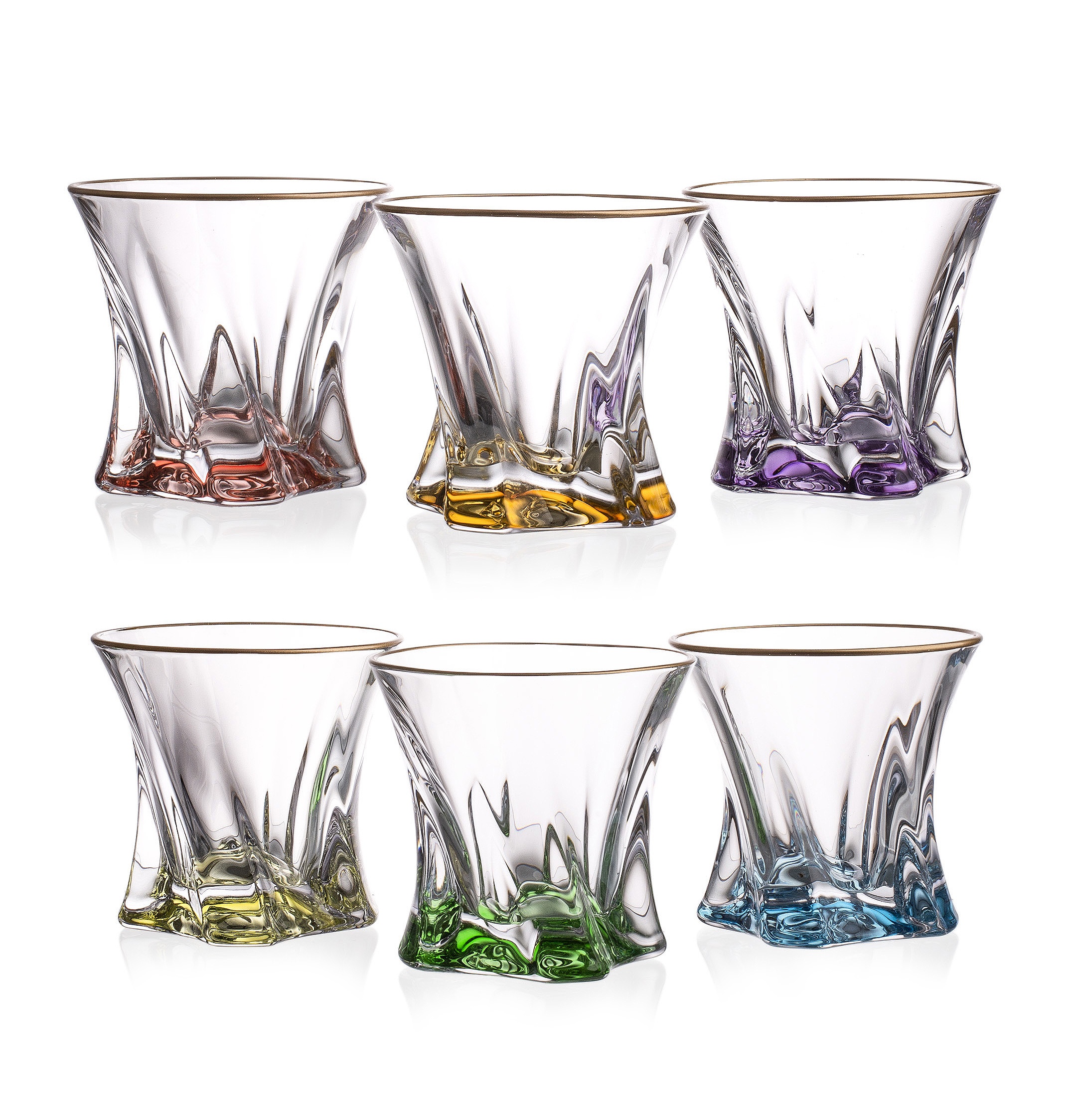 Aurum Cooper krištáľové poháre 320ml COLOR(6ks)