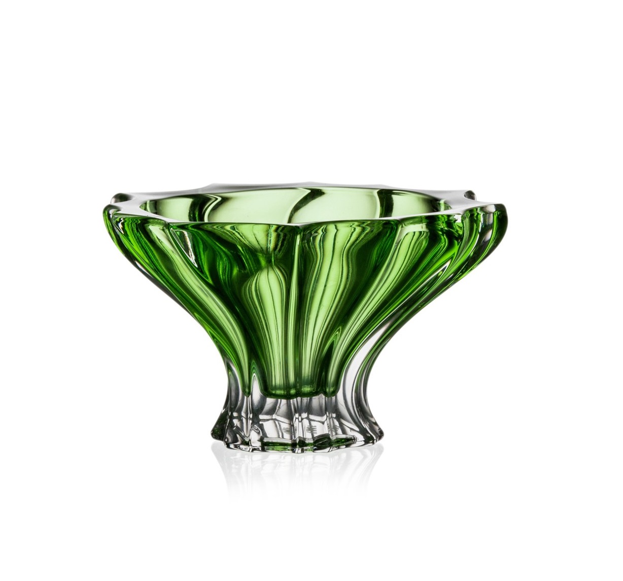 Aurum Plantica krištáľová miska 15cm Green