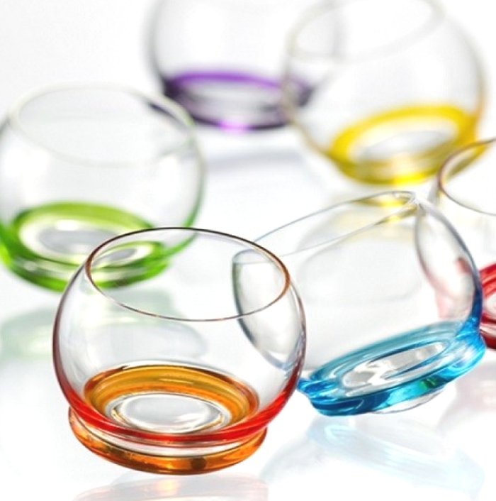 Tancujúce poháre / Rocking Glasses 360ml COLOR mix (6ks)