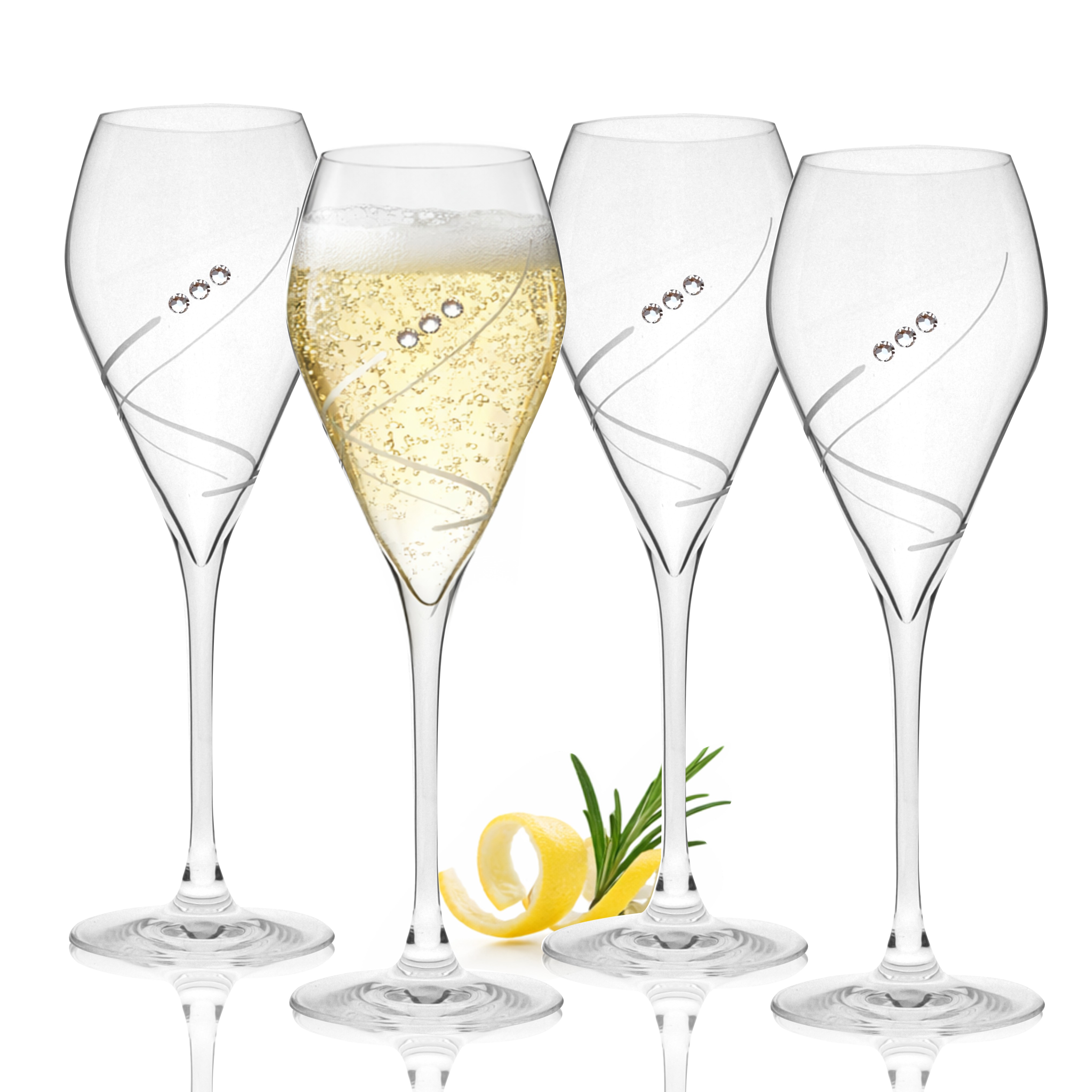 Poháre prosecco 230ml dekor 34799 Crystas (4 ks)