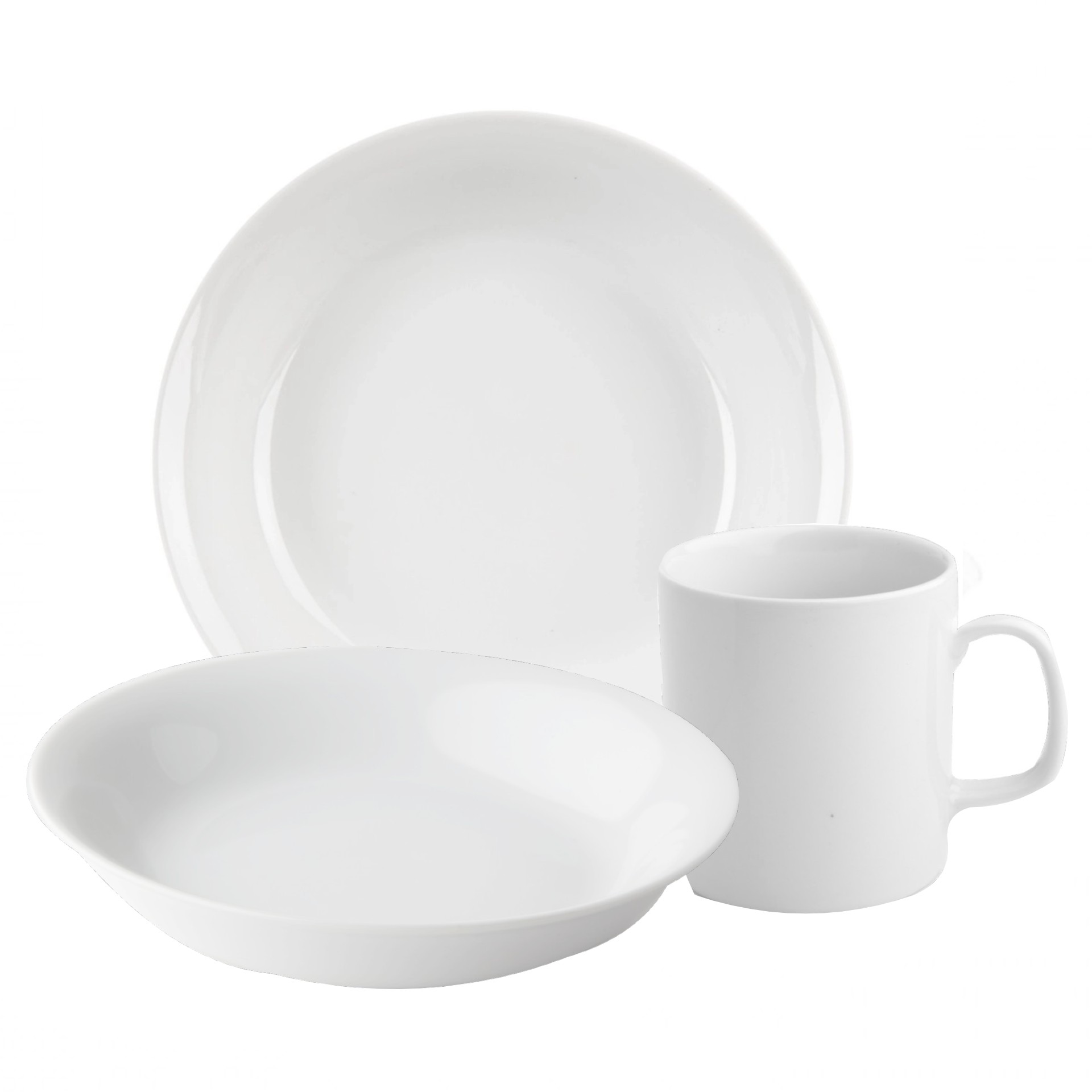 Porcelánová súprava pre deti KUBA biela (3 diena)