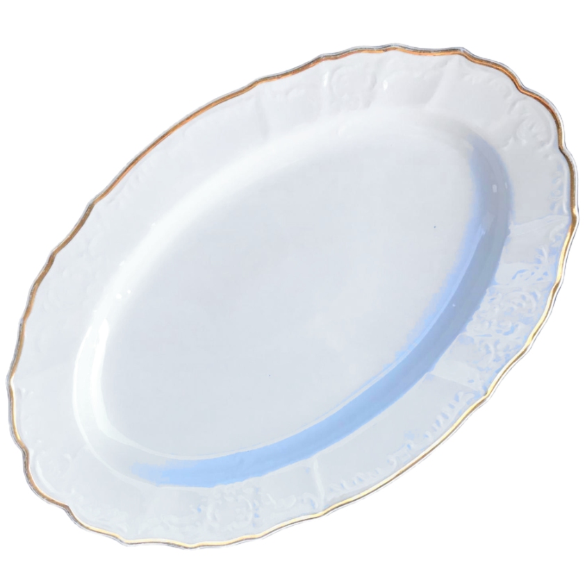 Oválna misa Thun Bernadotte 34 cm so zlatou linkou M500012 (1ks)