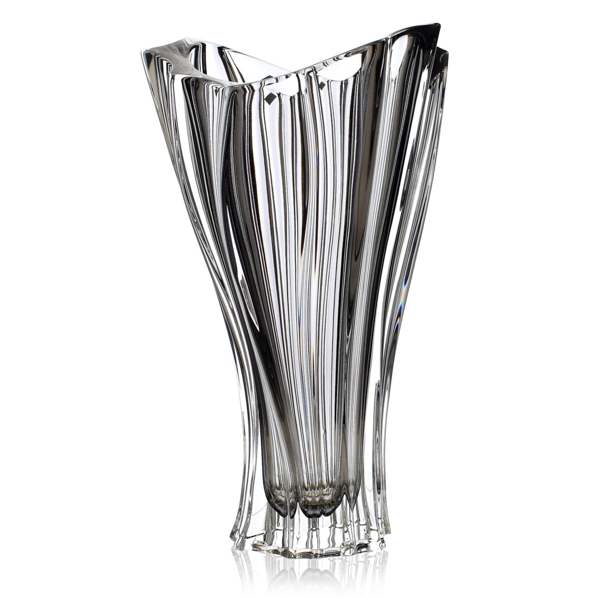 Aurum Plantica krištáľová váza 32 cm Grey (1ks)