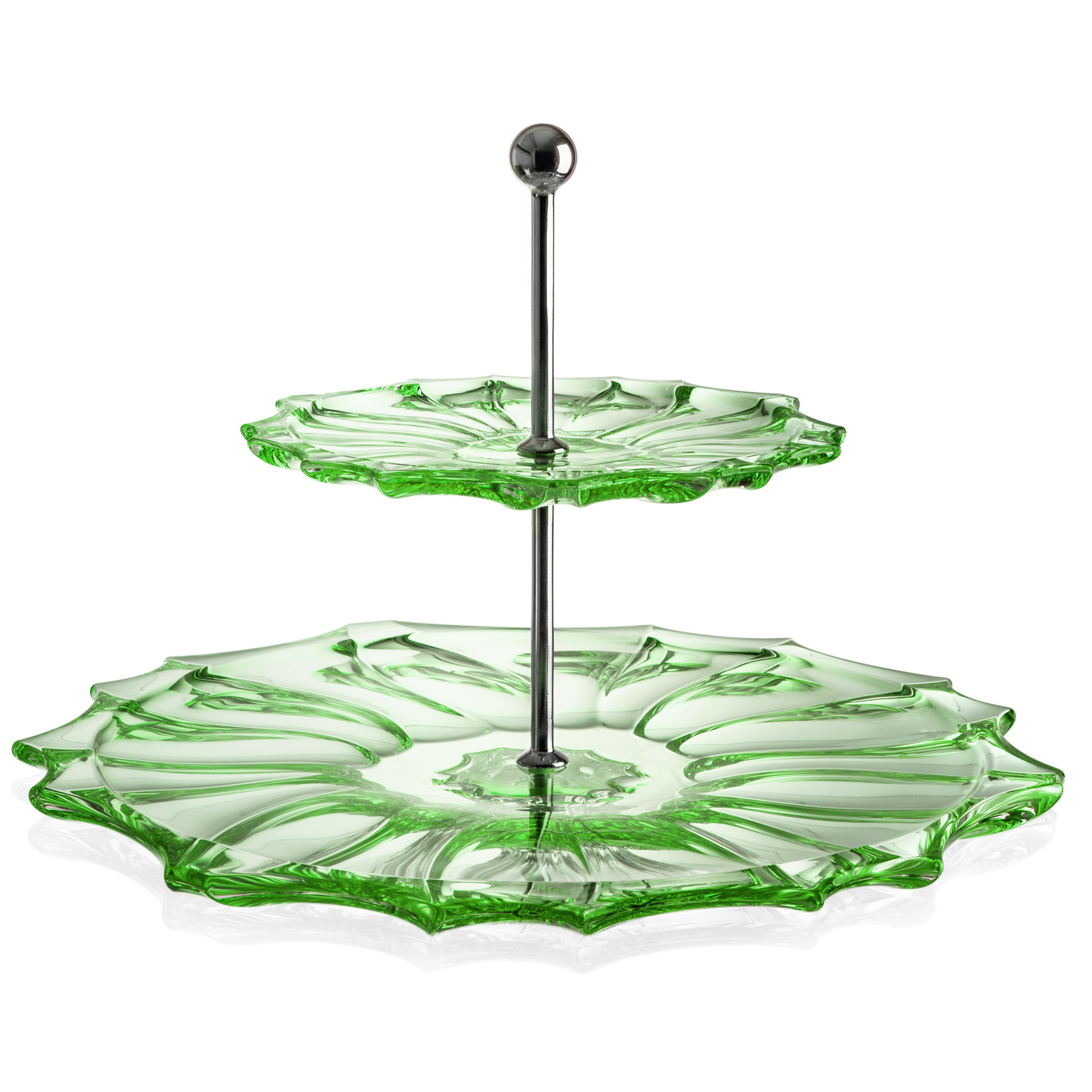 Poschodový etažér na zákusky Aurum Plantica 35cm Green (1 ks)