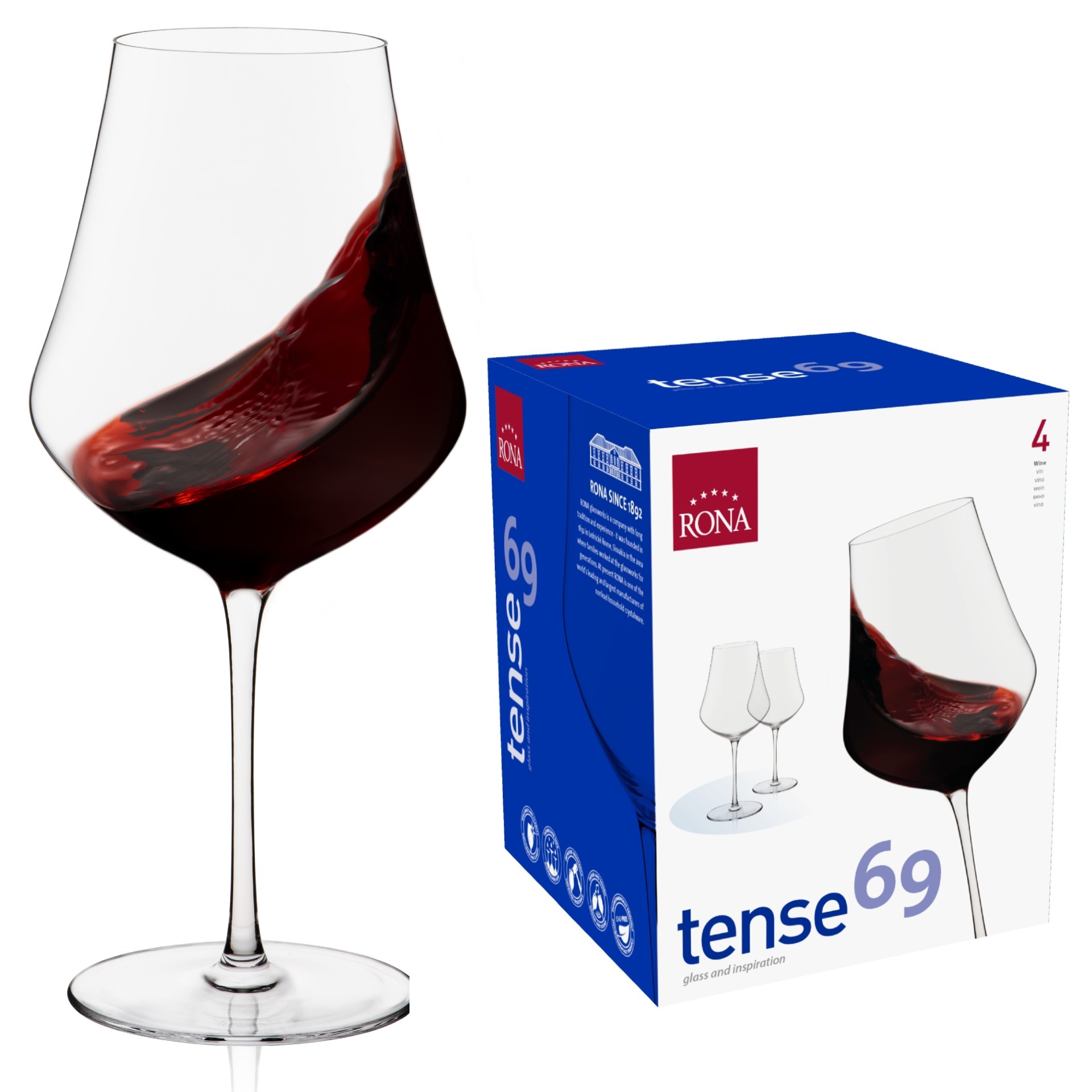 Poháre na víno RONA Tense 695 ml (4ks)