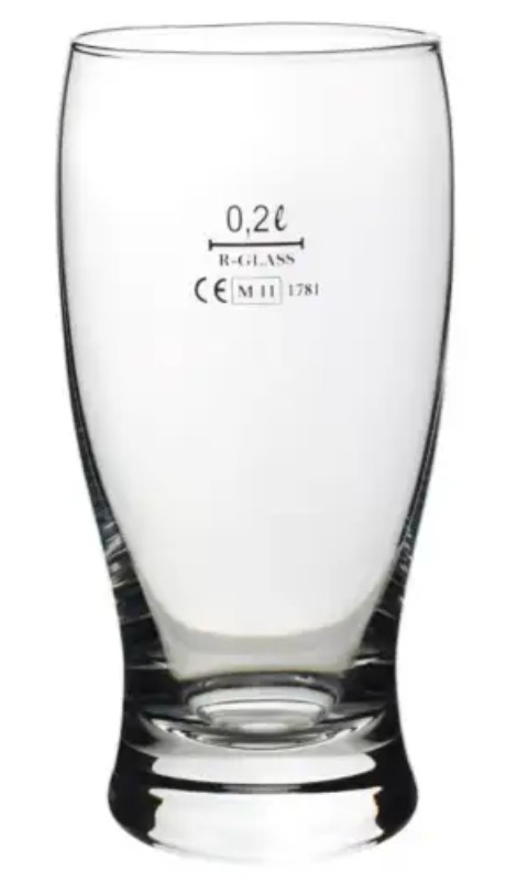 Gentleman pohár ciachovaný 0,2 l (6ks)