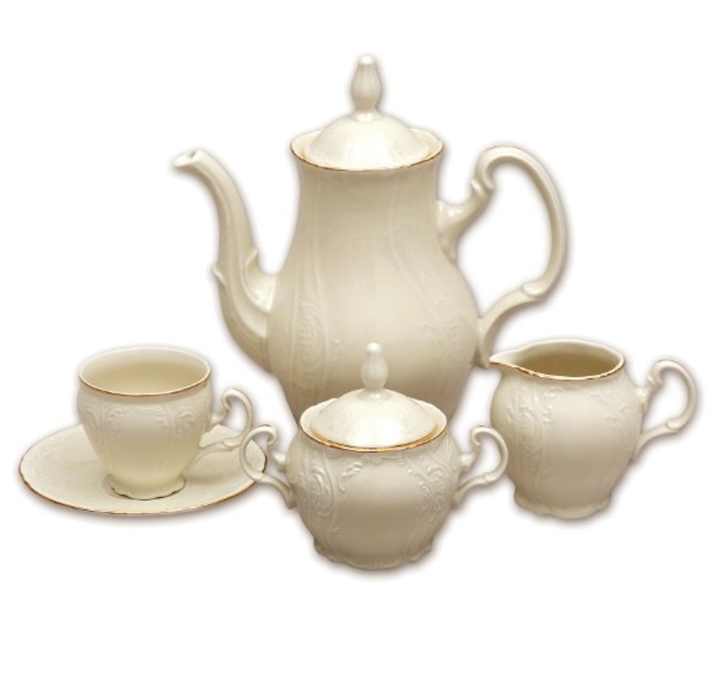 BERNADOTTE 17D. kávová súpr.,slon.kosť M500012SL so zatou linkou