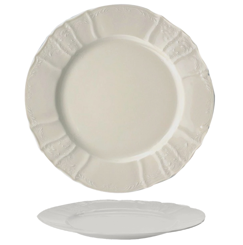BERNADOTTE - plytký tanier 25 cm, slonová kosť