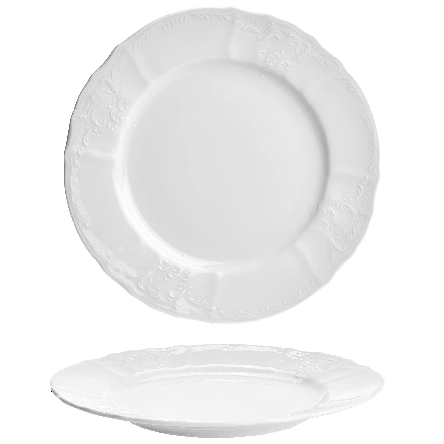 BERNADOTTE - plytký tanier 27 cm, II.A, biela