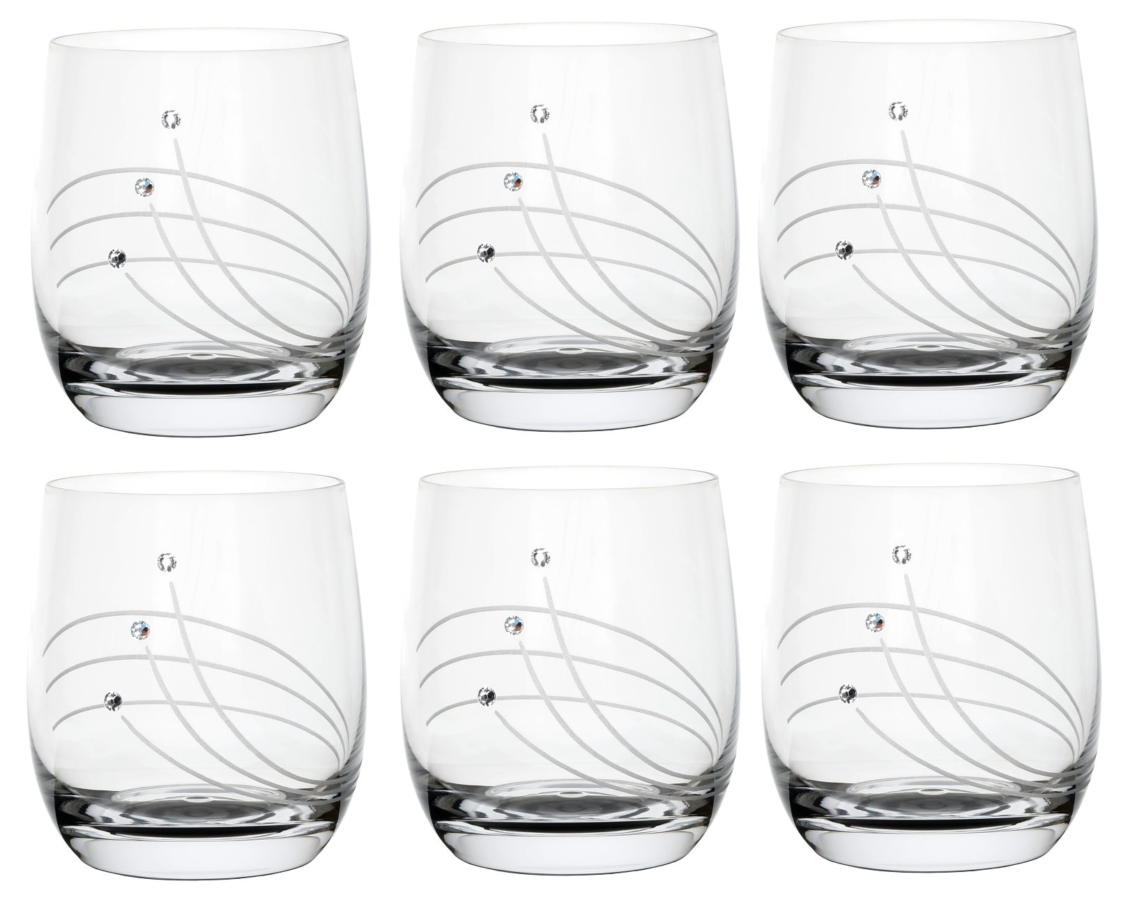 Poháre Globo Whiskey 350ml 30538 Swarovski Crystals (6KS)