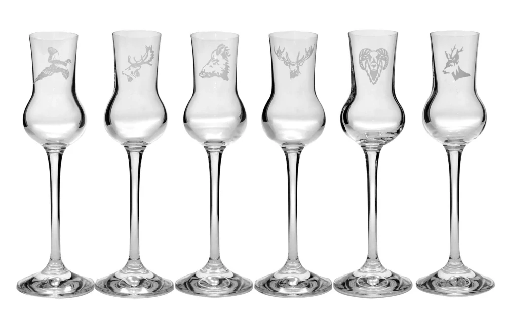 Poháre Grappa 70ml HUNTER / LOVEC (6ks)