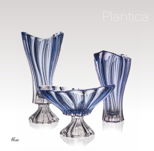 Aurum Plantica krištáľová misa 33cm Blue