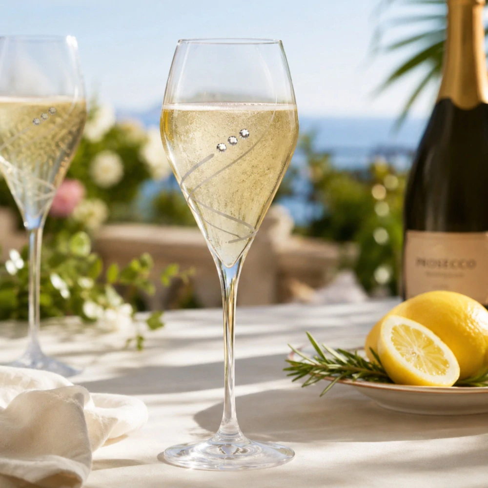 Poháre prosecco 230ml dekor 34799 Swarovski Crystals (4 ks)