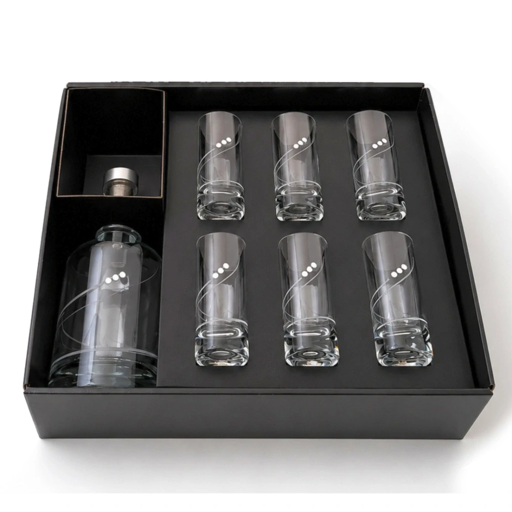 Darčeková súprava fľaša 500 ml s pohárikmi Crystals 34799