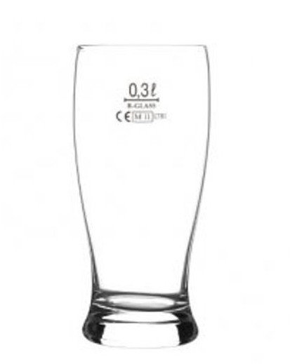 Gentleman pohár ciachovaný 0,3l (12ks)