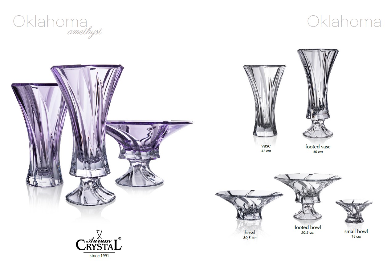 Aurum Oklahoma krištáľová váza 32 cm 