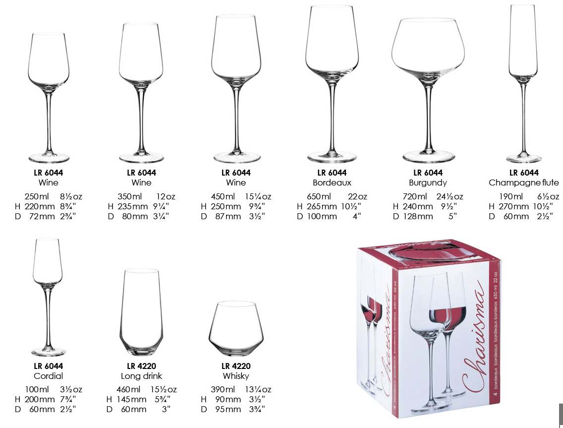 Charisma 250ml na víno (4KS)