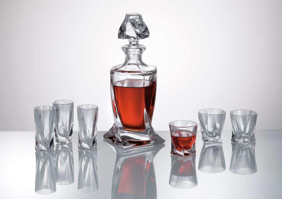 Quadro likér set fľaša+poháre 55ml (1+6ks)