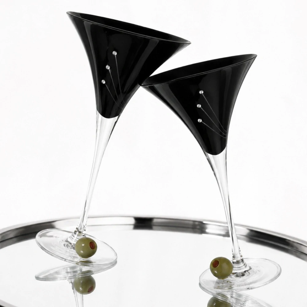 Swarovski koktejlové poháre 31781 čierne 240ml (2ks)