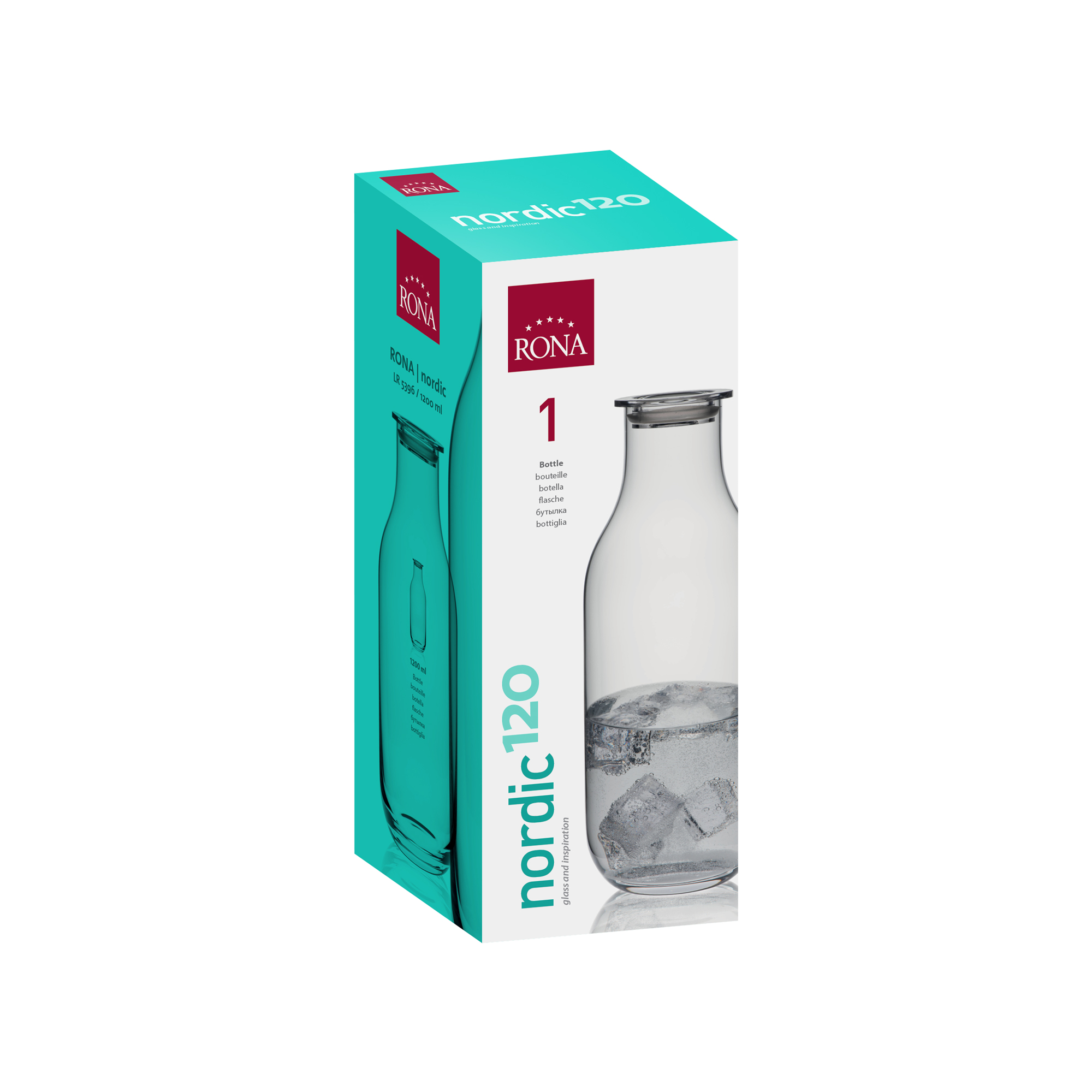 Fľaša na vodu / karafa NORDIC 1200ml (1ks)