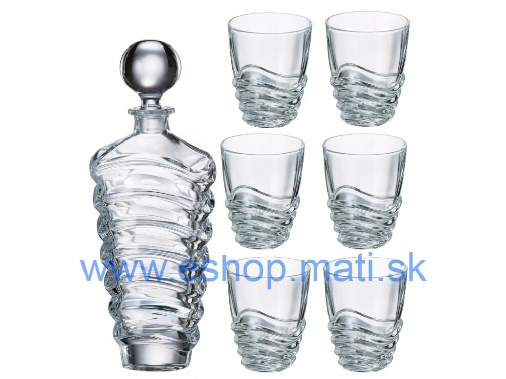 Whisky set Wave decanter 620ml + poháre 300ml (1+6)