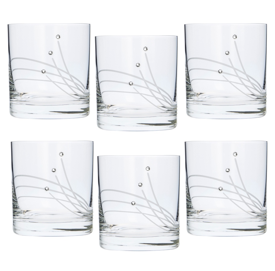 Pohár na vodu, whiskey 300ml 30538 Swarovski Crystals (6KS)