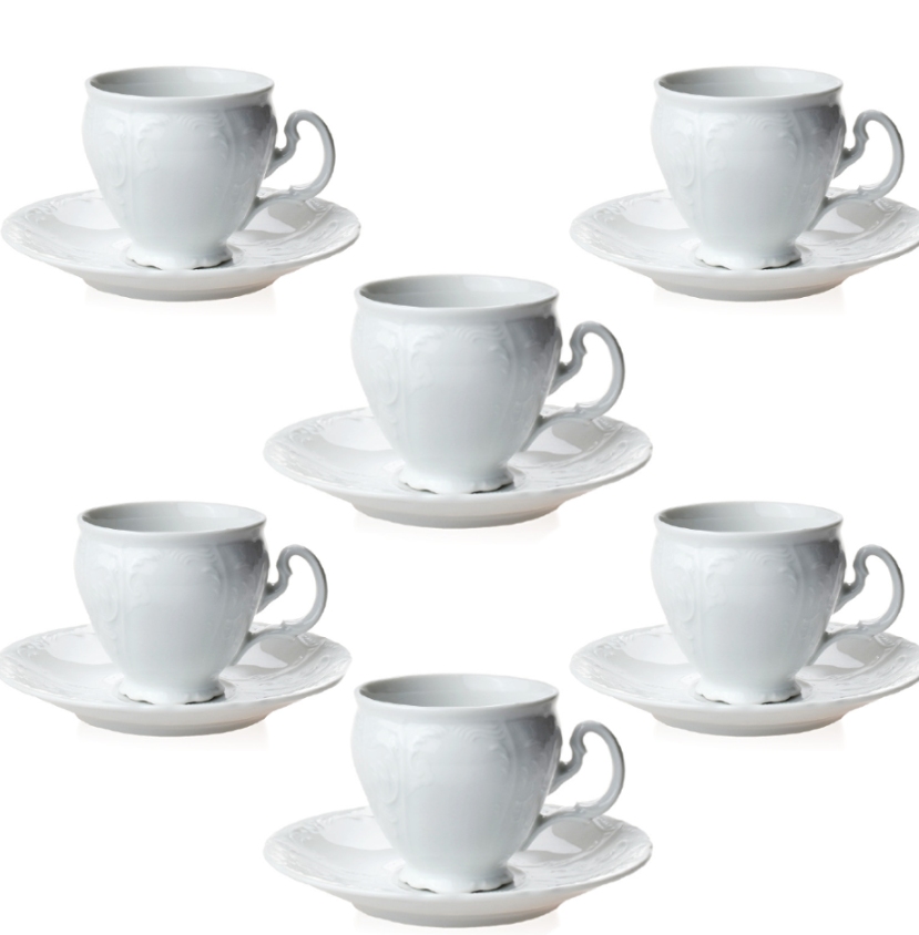 BERNADOTTE šálka mocca s podšálkou pre 6 osôb, 90ml, II.akosť