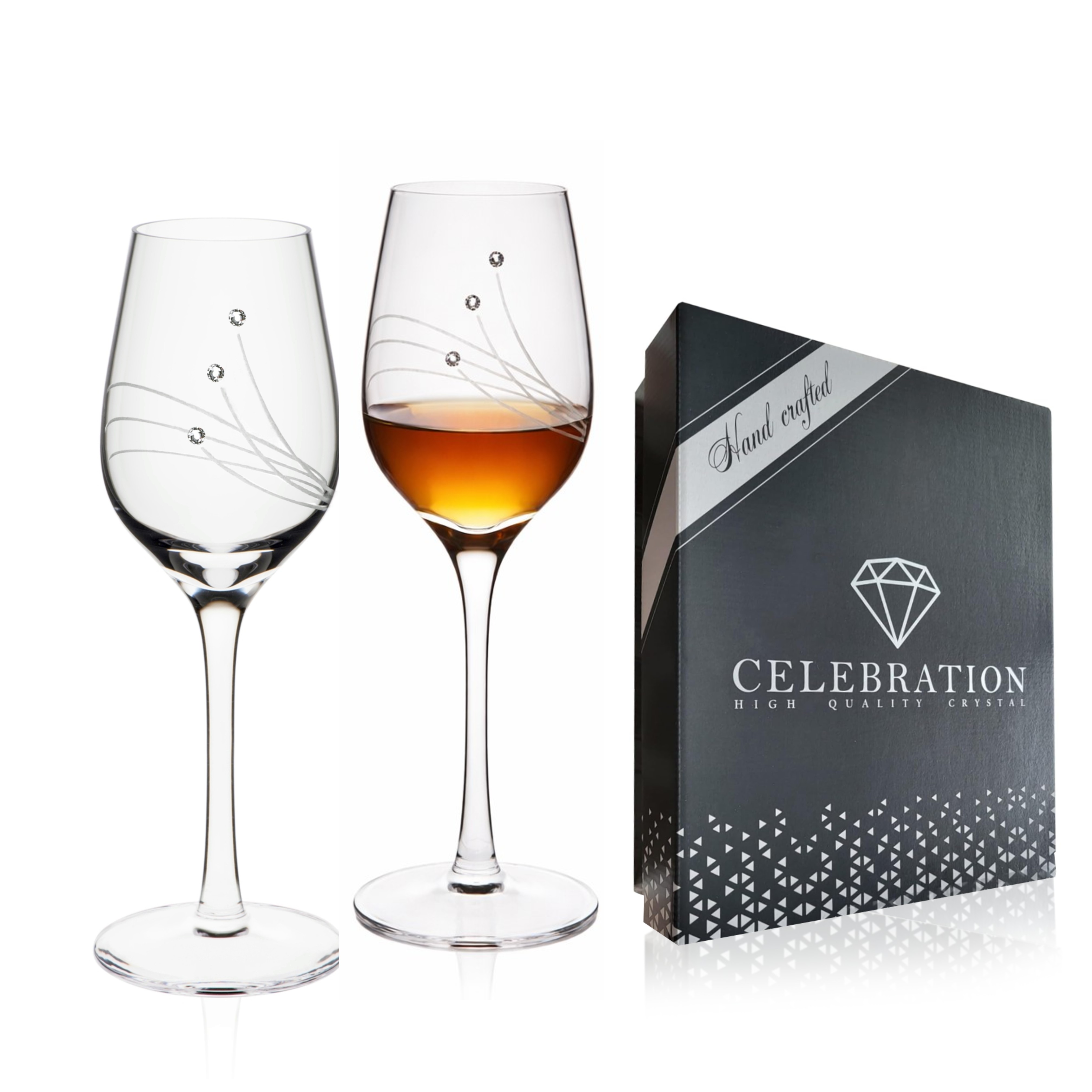 Poháre na likér UNI 75ml 30538 Swarovski Crystals (6ks)