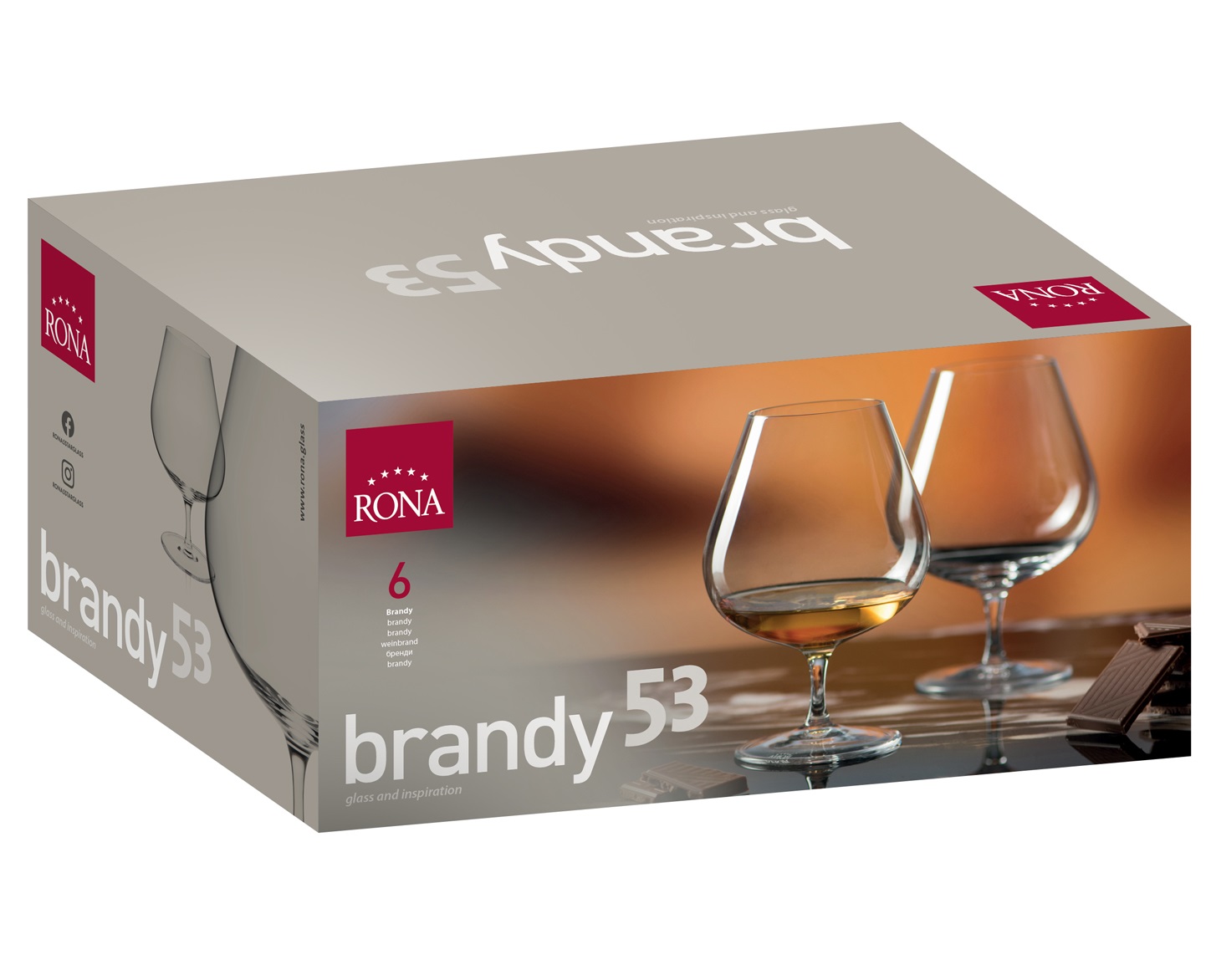 Poháre na brandy, koňak universal 530ml (6ks)