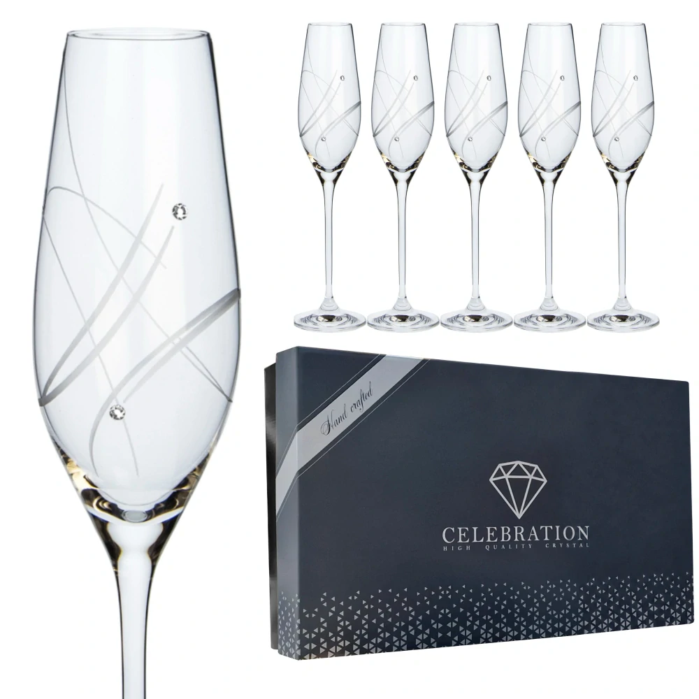 Pohár na šampanské Celebration 27181 Swarovski Crystals (6KS)