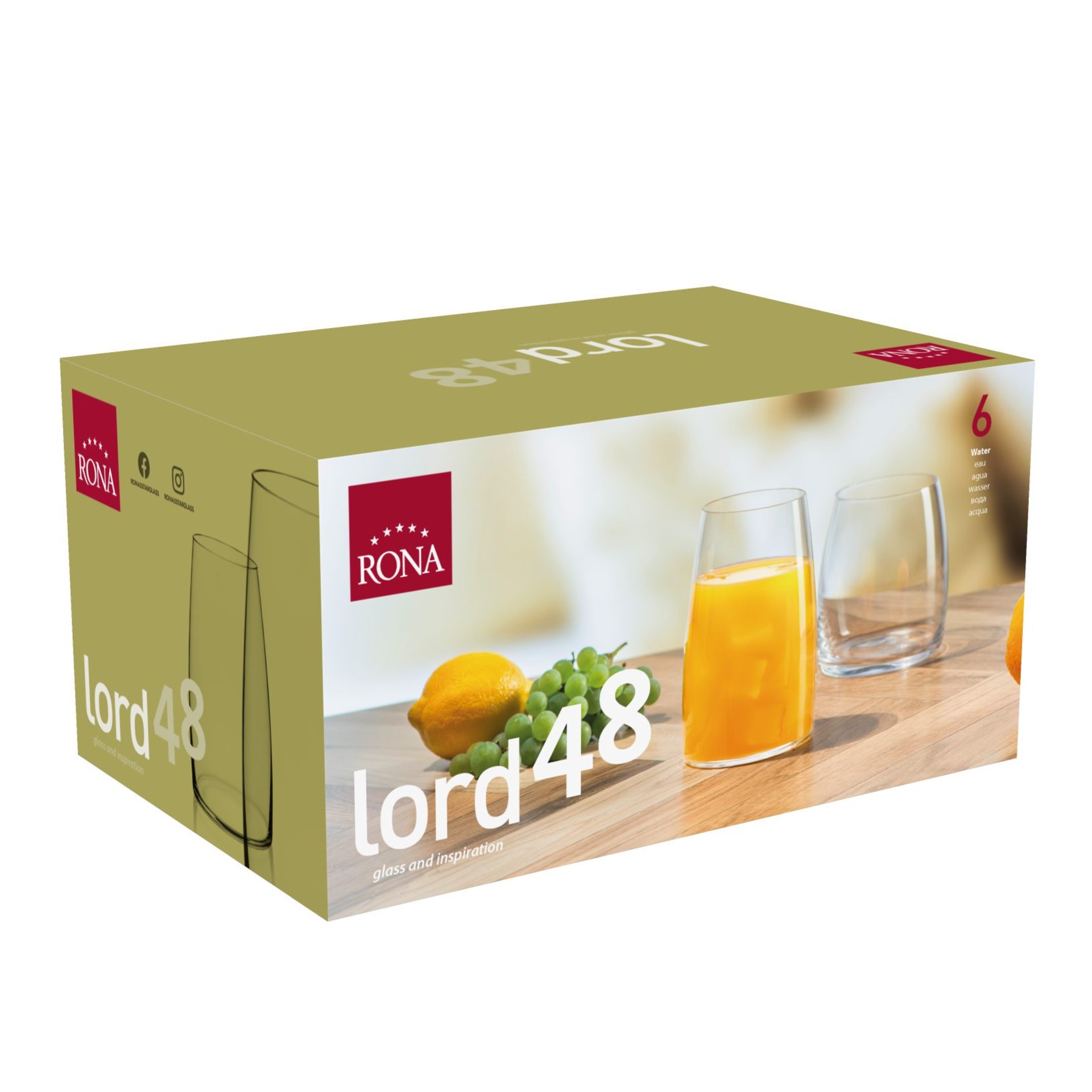 Pohár na vodu Lord 485 ml (6ks)